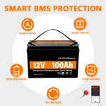 Batri Pŵer Storio Ynni Solar LiFePO4 12V 100Ah